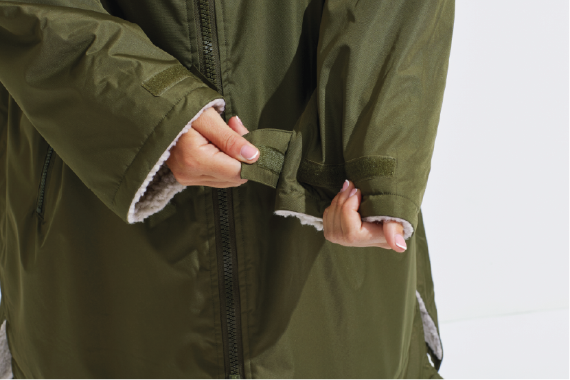 Unisex Waterproof Changing Robe with Sherpa Fleece