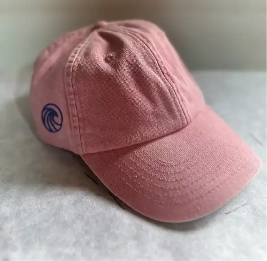 Lusty Waves - Newquay based brand. Vintage Dusky Pink low profile vintage cap with embroidered logo